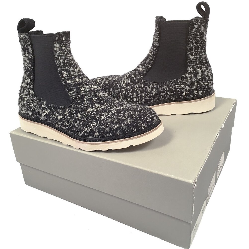 New $469 Diemme Verona Chelsea Boots!  Black & White Boucle  Ankle High